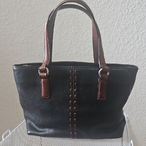 Fossil Black and Brown Tote Bag